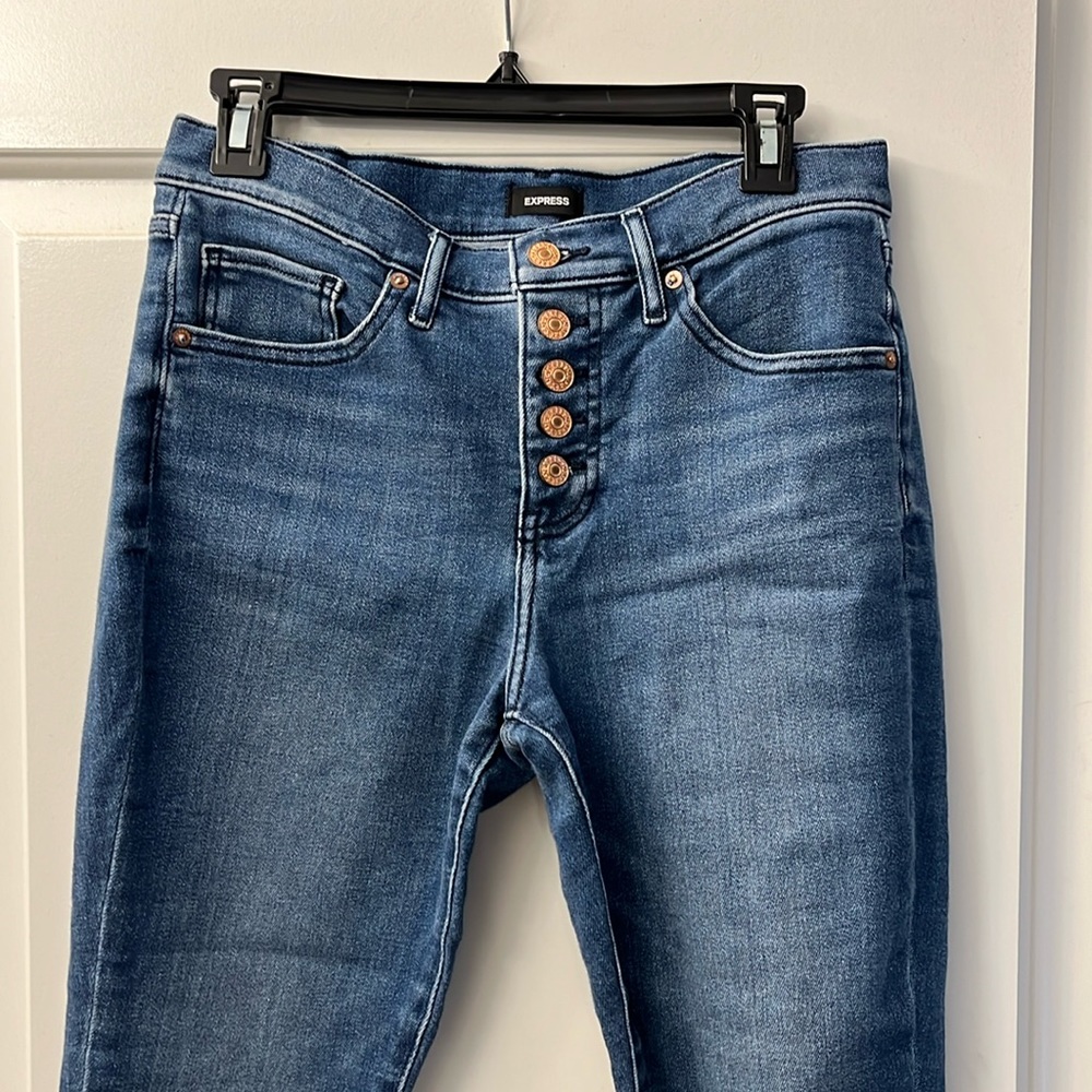 Express Mid Rise Skinny Jeans